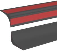 2M Barriera Doccia Ferma Acqua,15mmx12mm Silicone Doccia per Barriera Stop Acqua Soglia Striscia di Ritenzione Bagno Arresto Doccia Autoadesivo, Nero(Due adesivi di supporto)