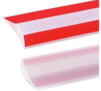 2M Barriera Doccia Ferma Acqua Silicone Doccia per Barriera Stop Acqua Soglia Striscia di Ritenzione Bagno Arresto Doccia Autoadesivo, Trasparente(15x12mm,Due adesivi di supporto,)