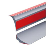 2M Barriera Doccia Ferma Acqua Silicone Doccia per Barriera Stop Acqua Soglia Striscia di Ritenzione Bagno Arresto Doccia Autoadesivo,Grigio(35x15mm,Due adesivi di supporto)