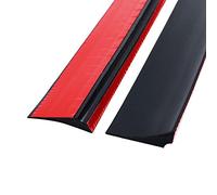2M Barriera Doccia Ferma Acqua Silicone Doccia per Barriera Stop Acqua Soglia Striscia di Ritenzione Bagno Arresto Doccia Autoadesivo, Nero (4.5 cm larghezza, Due adesivi di supporto)