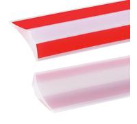 2M Barriera Doccia Ferma Acqua Silicone Doccia per Barriera Stop Acqua Soglia Striscia di Ritenzione Bagno Arresto Doccia Autoadesivo,Trasparente(25x15mm,Due adesivi di supporto)