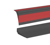 2M Barriera Doccia Ferma Acqua Silicone Doccia per Barriera Stop Acqua Soglia Striscia di Ritenzione Bagno Arresto Doccia Autoadesivo,Nero(35x15mm,Due adesivi di supporto)