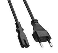 2m Cavo Alimentazione IEC320 C7 a 2 pin | c7 Spina bipolare per monitor PC, DVD, stampante, Samsung Philips LG Sony TV, PS4, Microsoft Surface Go/Laptop/Book, HP Envy