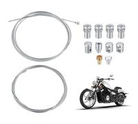 2M Cavo Frizione Per Moto,Cavi Freno,Kit Cavo Acceleratore con 9 Viti Di Fissaggio,Cavo Bowden,Cavi Frizione E Freno,Kit Universale di Riparazione Cavi per Moto,Bicicletta,Scooter