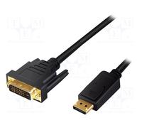 2m Cavo nero DisplayPort spina,DVI-D (24+1) spina