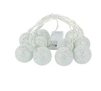 2M Christmas Ball Ornament LED String Lights Cotton Yarn Bulb Garland Christmas Tree Hanging Decoration (Color : G Size Shows) (I As picture shows)