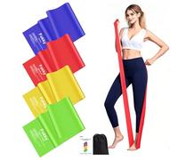 2M Elastici Fitness [Set di 4], Elastici Palestra con Borse Portaoggetti, Fasce Elastiche Fitness Uomo Donna, Bande Elastiche per Crossfit, Yoga, Pilates