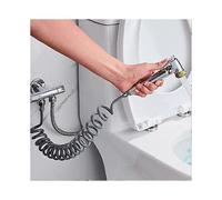 2m Flexible Shower Hose Abs Spring Replacement Shower Hose for Bathroom Shower Head Toilet Hand Bidet Sprayer(gray)