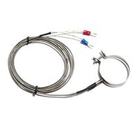 2M K-Type Hoop Clamp Thermocouple - Circle Patch Probe, Metal Wire, Temperature Sensor(1pc)(Diameter 100mm)