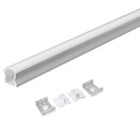 2M Kit Montaggio Con Diffusore Per LED Righe Superficie 2000X17.2X14.4Mm Bianco