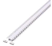 2M Kit Montaggio Con Diffusore Per LED Strappo da Incasso 2000X61.5X14Mm Argento
