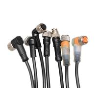 2m Linea M8 3 4 Pin PVC LED IP67 Cavo sensore Connettore Tipo A Presa Spina Impermeabile MaschioFemmina Flangia ad angolo retto(M8 L PVC PNP,2M_3 P)