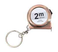 2M Metro a nastro in miniatura ABS portachiavi in acciaio al carbonio strumento di misurazione portatile per casa ufficio auto progetti fai da te uso quotidiano portachiavi multifunzione dispositivo