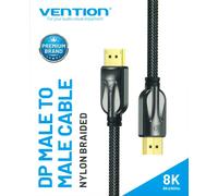 2M Nylon Intrecciato Vention Dp Displayport 1.4 Cavo Maschio a 8K@60Hz 4K @