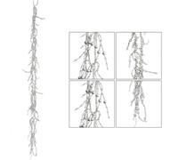 2M Ornamento Ghiaccio Trasparente Stile Stringa Vite per Decorazione Albero di N