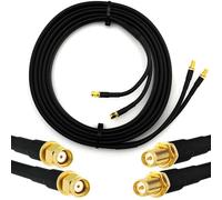 2m RP-SMA Maschio a Femmina Cavo Coassiale Doppio - RPSMA Cavo antenna esterno di prolunga 2 metri a bassa perdita Twin HF-240 (equivalente a LMR 240) - adattatore per Router Wireless Antenna WiFi