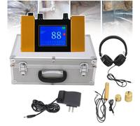 2M Underground Water Leak Detector, Professional Ultrasonic Water Leak Sensor Underground Pipe Water Leak Detector Geophone Sensor with Adjustable 4 Gears Frequency for Water Pipe Floor Heating Pipe