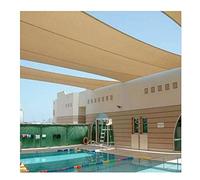 2m x 2,5 m Sun Shade a Vela a Vela con Corda Rettangolare Sabbia UV a Blocco Solare Talbero Solare Panno per Ombra Impermeabile per Patio da Giardino Struttura e attività all'aperto