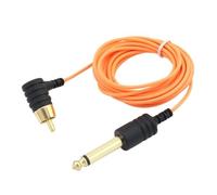 2meter Tattoo Pen Power Cord With RCA Connector, Equipment Connection Cable With Long Hook Line(Orange)