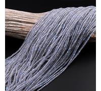 2MM 3MM Blu Naturale Flashy Nero Arcobaleno Sfaccettato Rotondo AAA++ Gemma P...