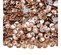 2mm-6mm Rotondi Non Hotfix Glitter Bling Manicure Strass Argento Flatback Resin Strass Colla Su Perline Nailart Gemme per Unghie Fai da Te-Champagne-5mm 1500 pezzi