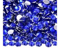 2mm-6mm Rotondi Non Hotfix Glitter Bling Manicure Strass Argento Flatback Resin Strass Colla Su Perline Nailart Gemme per Unghie Fai da Te-Zaffiro-5mm 1500 pezzi
