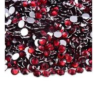 2mm-6mm Rotondi Non Hotfix Glitter Bling Manicure Strass Argento Flatback Resin Strass Colla Su Perline Nailart Gemme per Unghie Fai da Te-dk siam-4.0mm 2000 pezzi