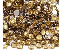 2mm-6mm Rotondi Non Hotfix Glitter Bling Manicure Strass Argento Flatback Resin Strass Colla Su Perline Nailart Gemme per Unghie Fai da Te-Lt Topaz-5mm 1500 pezzi
