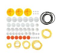 2mm Hole Plastic Belt Pulley Gears Combination Modulus Package Rubber Belts Band Plastic Model Accessories For DIY Robots Cars