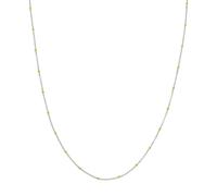 2mm Perlina Cavo Saturno Barbazzale Catenina Vero Massiccio 14K Tutti Giallo