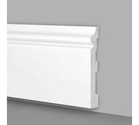 2mt Battiscopa in duro polimero ducale barocco 120x16mm C410 Bianco € 10,85/mt