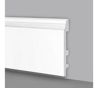 2mt di Battiscopa in polimeri ducale barocco 120x15mm T70 bianco