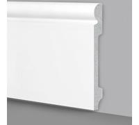 2mt di Battiscopa in polimeri ducale barocco 145x18mm C409 bianco