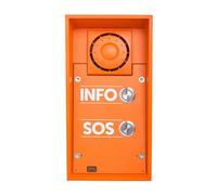 2N Telecomunicazioni IP Safety Orange - Sistemi intercom audio (Cablato, IP69K, -40-55 °C, SIP2.0, DHCP opt. 66, SMTP, 802.1x, RTSP, RTP, TFTP, HTTP, HTTPS, Syslog, ONVIF, Orange, 109 mm)