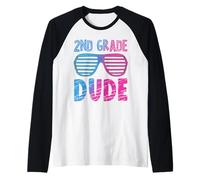 2nd Grade Dude First Day Back to School Occhiali da Sole Maglia con Maniche Raglan