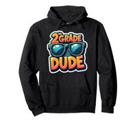 2nd Grade Dude Second Grader Occhiali da Sole Back To School Boys Felpa con Cappuccio