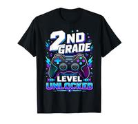 2nd Grade Gamer Controller Level Unlocked Back To School Boy Maglietta