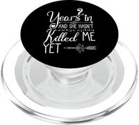 2nd Wedding Anniversary for Him Couple 2 Years of Marriage PopSockets PopGrip per MagSafe