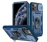 2ndSpring Cover compatibile con iPhone 11 Pro 5.8, protezione della fotocamera in PC duro anti-caduta, rinforzata con armatura, antiurto, antiurto, colore: Blu