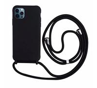 2ndSpring, Cover con Collana Compatibile con iPhone 13 Pro Max, Case con Laccio per il Collo Custodia con Cordino, Soft silicone Nero