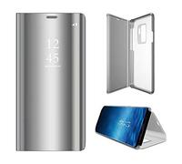 2ndSpring Cover per Galaxy S9, Flip Mirror Cover rigida in plastica per Galaxy S9, colore: Argento