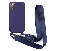 2NDSPRlNG Cover con Collana Compatibile con Samsung Galaxy Note 20,Case con Laccio per Il Collo Custodia con Cordino Soft silicone Case,Blu