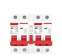 2P+2P MTS AC Dual Power Manual Transfer Interlock Circuit Breaker Din Rail Isolating Discounnecting Switch MCB 40A 63A(6A)