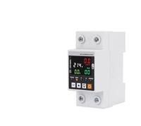 2P 63A Smart Circuit Earth Leakage Over Under Voltage Protector Relay Device Switch Breaker Power kWh Meter MQXFCZUX(Colourful)