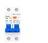 2P C Type AC230V Leakage Protector RCBO Overload Short Circuit Protection Residual Current Circuit Breaker Switch(50A)