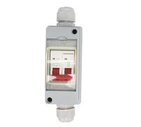 2P MCB Mini Interruttore Automatico, DC 500V 32A Sezionatore CC Isolatore per Sistema Solare Fotovoltaico (Senza cavo)