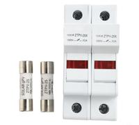2P per fusibile solare 1000V DC 10x38mm con supporto LED 2P per (16A) | 2 poli, 1000 V DC, 10 x 38 mm, indicatore di stato LED, con 2 fusibili e supporto