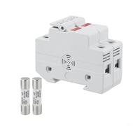 2P - Portafusibili PV 1000 V DC per 10 x 38 mm, base di fusibile solare a 2 poli, IP68, impermeabile, DC 1000 V, 32 A, per impianto elettrico da balcone, portafusibili 2P con indicatore LED, 10 x 38
