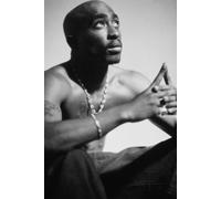2PAC Tupac Shakur Hip Hop Rap Nero e Bianco Foto Stampa Muro Art Misura A1 A2 A4