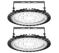 2Pack 100W LED UFO, Papasbox Proiettore Faretto 10000LM LED Lampadario, Lampada Interni Industriale Bianca 6000K, Impermeabile IP65 Fari Risparmio Energetico Faretto Angolo del Fascio 120 ° LED Luce
